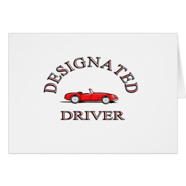 Designerad chaufför hälsningskort (Framsidan Horizontal)