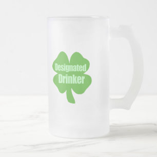 Designerad supare frostat ölglas