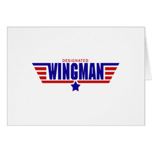 Designerad Wingman Hälsningskort
