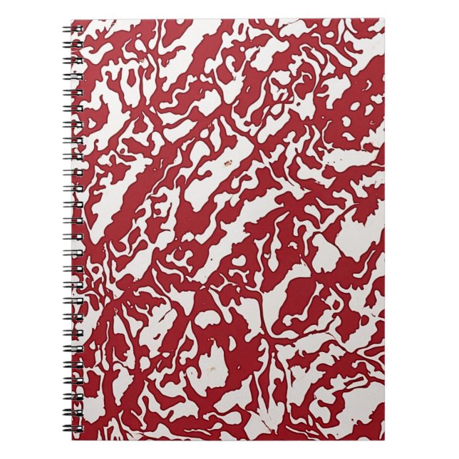 Designerns bärbara dator med Red Abstrakt Mönster Anteckningsbok (Framsidan)