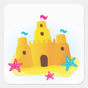 Designers sand castle Edition Fyrkantigt Klistermärke
