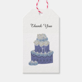 Designersårta Med Hortensior Gåva-etiketter Presentetikett