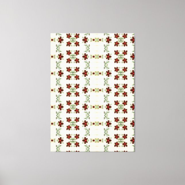 Designerväggkonst med röda dekorfärger canvastryck (Framsida)