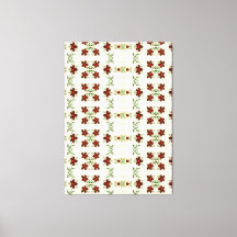 Designerväggkonst med röda dekorfärger