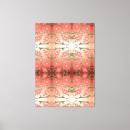 Designerväggskonst med skrymmande svart och persik canvastryck