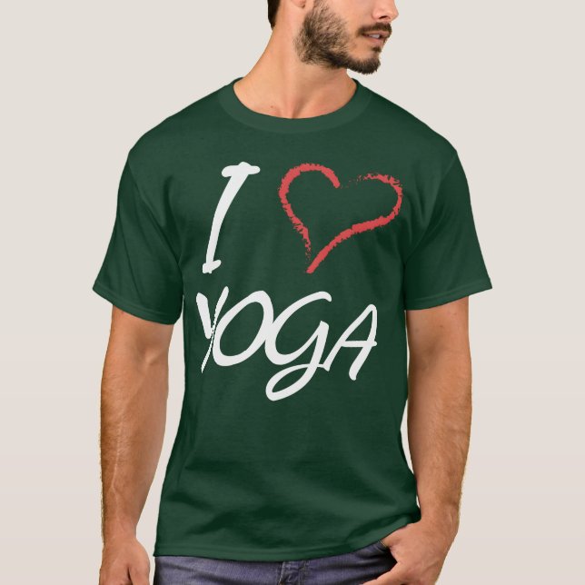 DESIGNI kärlek Yoga-gåva T Shirt (Framsida)