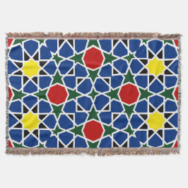 Designpanel för marockansk mosaik, Geometric Mönst Filt