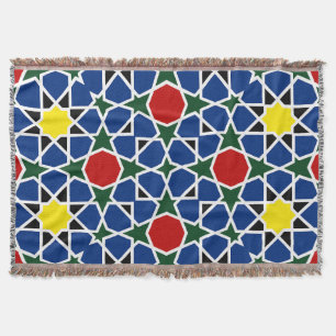 Designpanel för marockansk mosaik, Geometric Mönst Filt