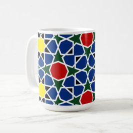 Designpanel för marockansk mosaik, Geometric Mönst Kaffemugg