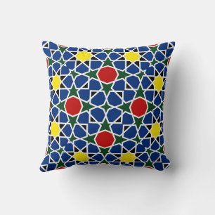 Designpanel för marockansk mosaik, Geometric Mönst Kudde