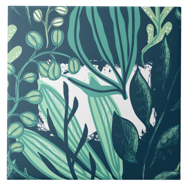 Designpanel för naturlig Grönt Kakelplatta (Framsidan)