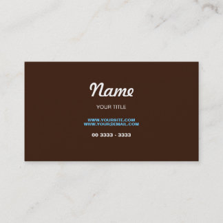 Designsnyggt och contemporary (choklad) visitkort