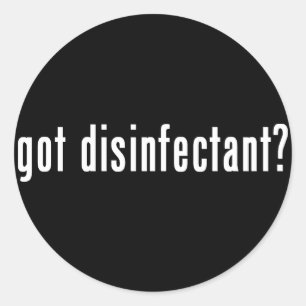 Desinfektionsmedel för har? runt klistermärke