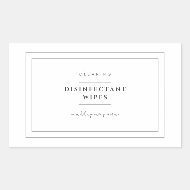 Desinfektionsmedel med etikett för Wipes (Framsida)