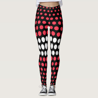 Desire and White Polka Dot Mönster Leggings