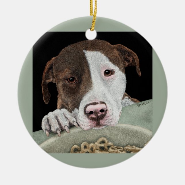 "Desire" Pit Bull Ornament (Framsidan)