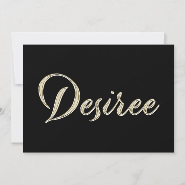 Desiree white gold Handwriting Karte Kort (Framsida)