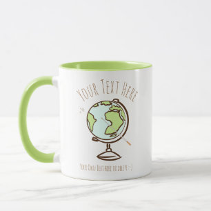 Desk Globe. Geography Teacher. Presentmall. Mugg