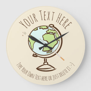 Desk Globe. Geography Teacher. Presentmall. Stor Klocka