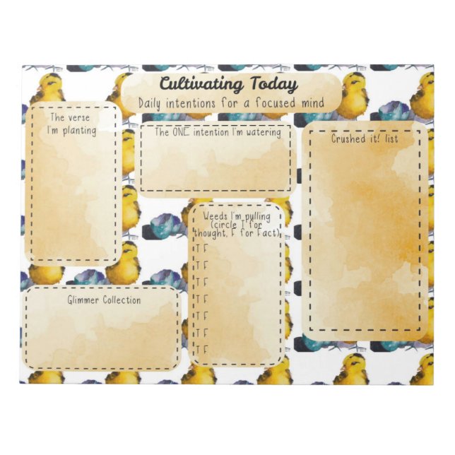 Desktop Journal - Daily Intention Anteckningsblock (Framsida)