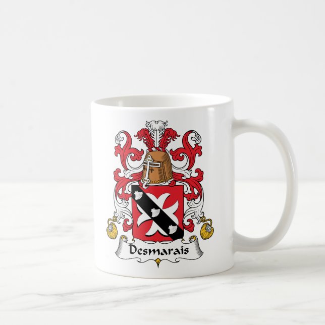 Desmarais familjvapensköld kaffemugg (Höger)