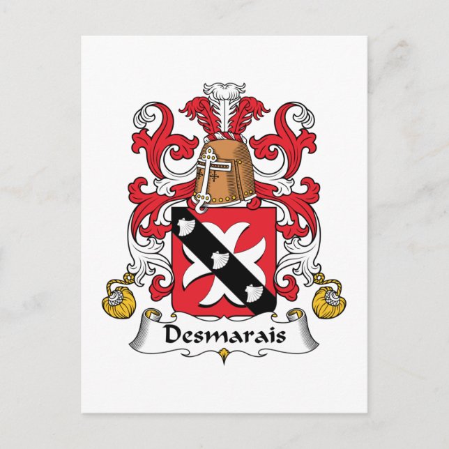 Desmarais Family Crest Vykort (Framsida)