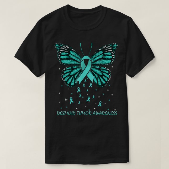 Desmoid Tumor Awareness Butterfly T Shirt (Design framsida)