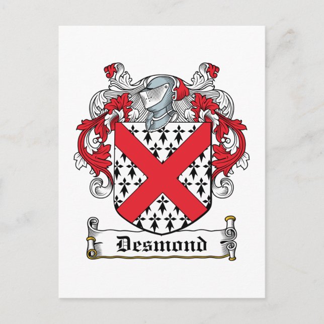 Desmond Family Crest Vykort (Framsida)
