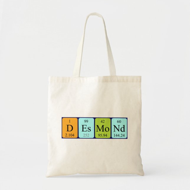 Desmond Periote bord namn tote bag Tygkasse (Framsidan)