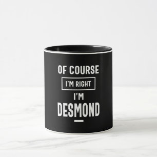 Desmond Personlig Namn Birthday Gift Mugg