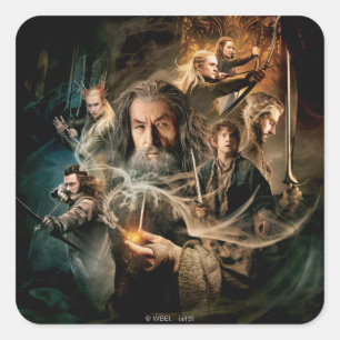 DESOLATION AV SMAUG™-tecken 2 Fyrkantigt Klistermärke
