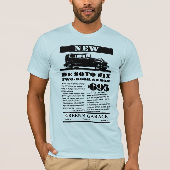 DeSoto automatiskillustration 1931 T Shirt (Framsida)