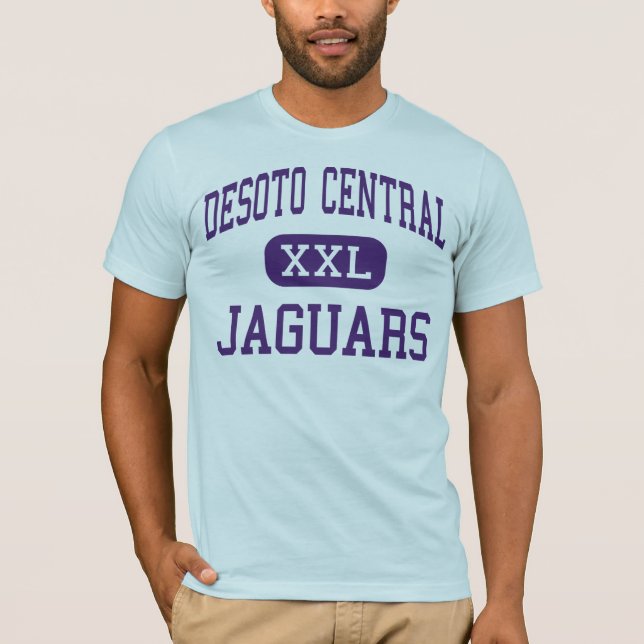DeSoto central - jaguar - kick - Southaven T Shirt (Framsida)