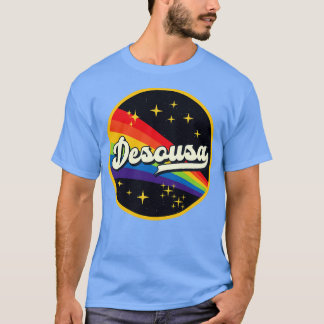 Desousa Rainbow in Space Vintage Stil T Shirt