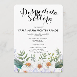 Despedida de Soltera-inbjudan, En español Inbjudningar