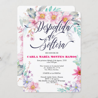Despedida de Soltera-inbjudan, En español Inbjudningar