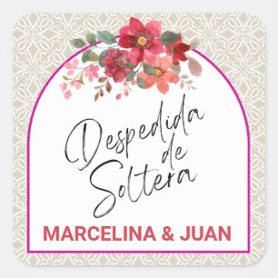 Despedida de Soltera Recordatorio Stickers Fyrkantigt Klistermärke