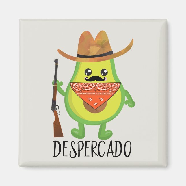 Desperado Desperado Avocado Cowboy Funny Bandit Magnet (Framsidan)