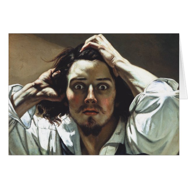 Desperat man hälsningskort (Framsidan Horizontal)