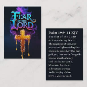 Desperate Darkwave   Psalm 19:9–11 KJV Förvaringsb Visitkort