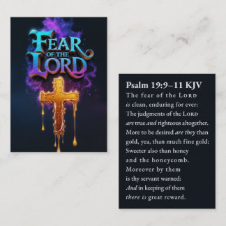 Desperate Darkwave | Psalm 19:9–11 KJV Förvaringsb Visitkort