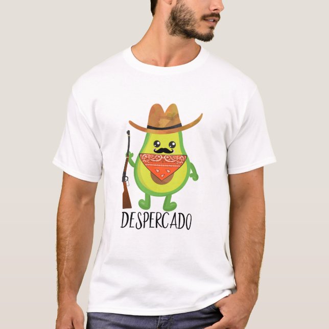 Despercado Desperado Cowboy Rolig Avokado T Shirt (Framsida)
