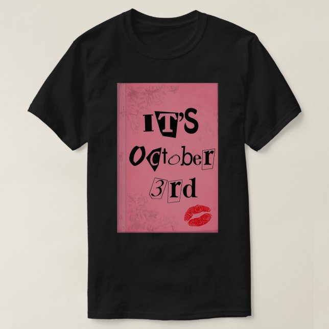 Dess 3:e Elakets flickor i oktober T Shirt (Design framsida)