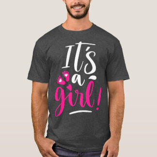 Dess A Girl Gender Reveal Family baby-del T Shirt