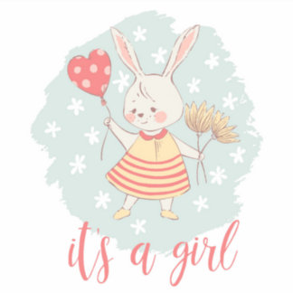 Dess A Girl Rabbit Klistermärken