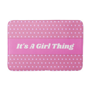 Dess A Girl Sak Rosa Bright Polka dots Girly Badrumsmatta