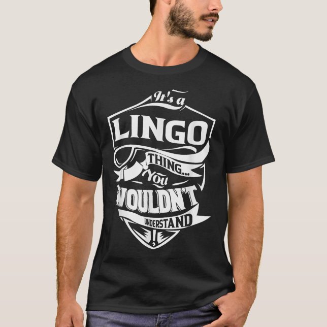 Dess A Lingo Sak-gåvor T Shirt (Framsida)