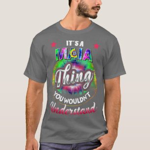 Dess A MAIA Sak Tie Dye MAIA Namn T Shirt