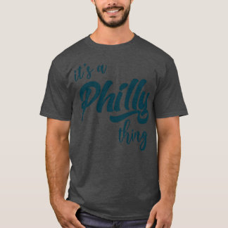 Dess A Philly Typography Midnight-Grönt T Shirt