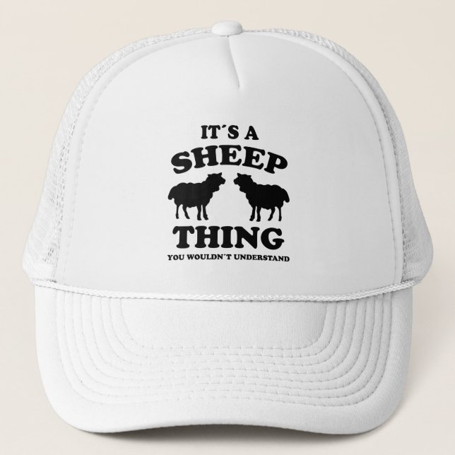 Dess A Sheep Sak design Shebs Lamb Farmer Gift Keps (Framsida)